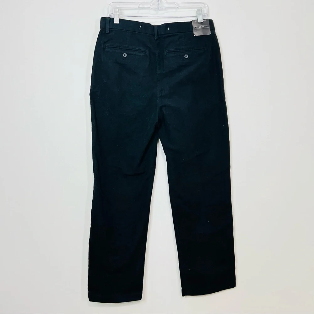 Banana Republic Black Cotton Blend Soft Chino Pants 30W 30L